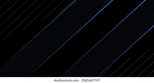 Black Background. Dark blue abstract background geometry shine and layer element vector for presentation design. Vector design for business, corporate, institution, party, festive, seminar, and talks