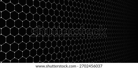 Black background. Dark hexagon carbon fiber texture. Navy blue honeycomb metal texture steel background. Web design template vector illustration EPS 10.