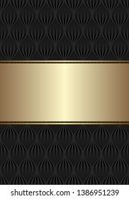 black background with decorative pattern and copy space
