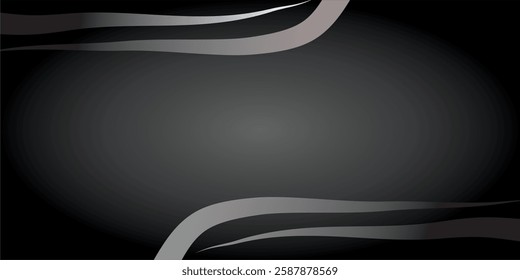 Black background design with elegant and minimalist gray pattern. Suitable for graphic design, presentation, website, social media, and marketing materials. Available in high resolution for sharp.