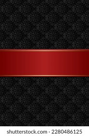 black background with devorative pattern and copy space