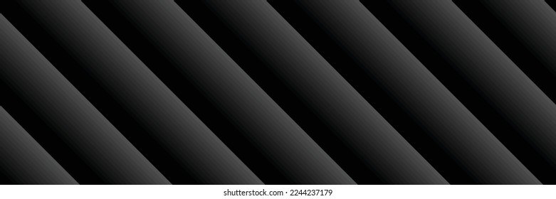 Black background with diagonal stripes. Geometric seamless pattern. Vector background