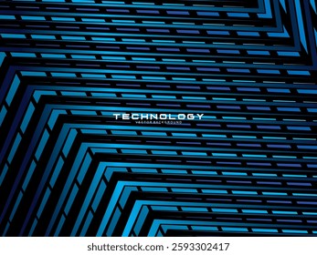 
Black background digital technology speed pattern with gradient blue pattern, nano cyber information, future technology data innovation, internet network connection, modern line point illustration.