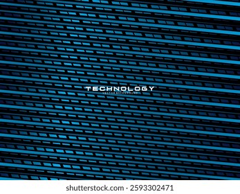 
Black background digital technology speed pattern with gradient blue pattern, nano cyber information, future technology data innovation, internet network connection, modern line point illustration.