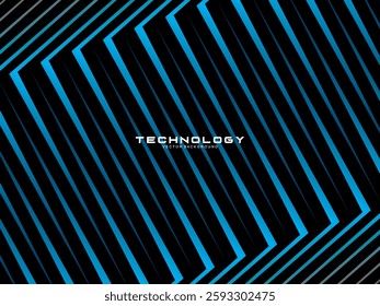 
Black background digital technology speed pattern with gradient blue pattern, nano cyber information, future technology data innovation, internet network connection, modern line point illustration.