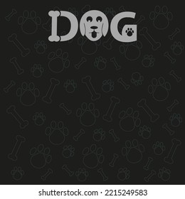 fondo negro con patas de perro