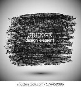 black background, drawn in black chalk, design element