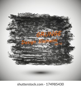 black background, drawn in black chalk, design element