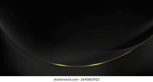 Black background with elegant effect. Vector illustration.