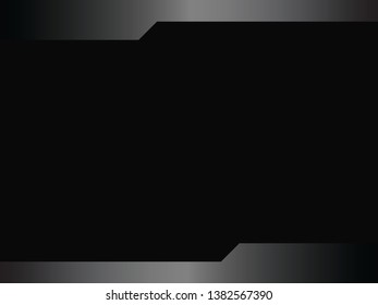 Black background with empty space for image or text./ Vector background. 