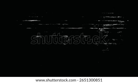 a black background with faint horizontal lines and scattered white spots creates a textured, abstract look