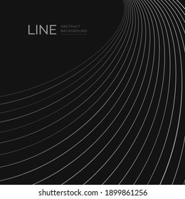 black background with flowing curve lines abstract design