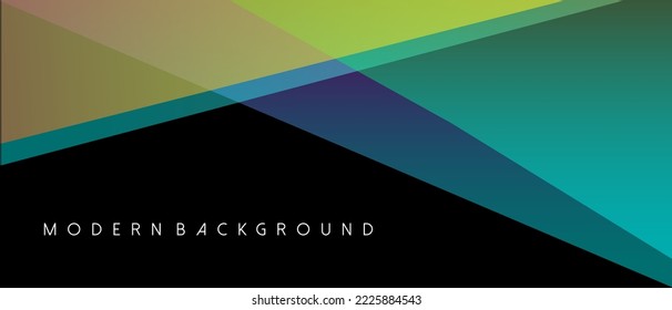 Black Background with Geometric Colorful Shape
