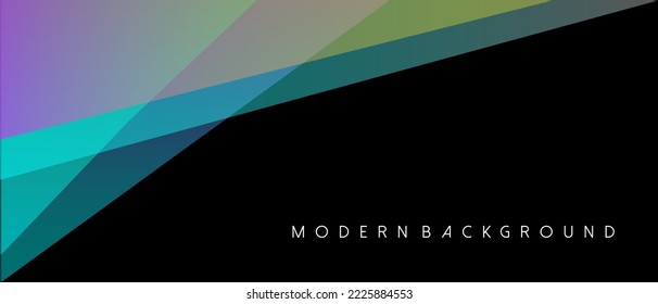Black Background with Geometric Colorful Shape