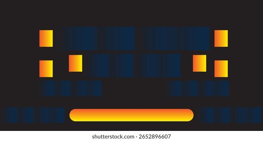 Black  background geometric dark blue and orange square theme overlap concept simple good