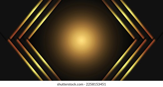 black background, geometric gold and black lines