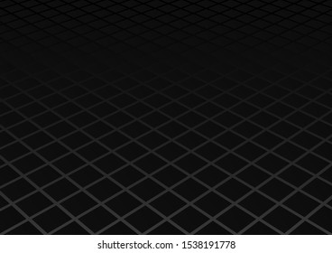 black background, geometrical shapes with perspective