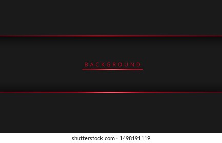 schwarzer Hintergrund mit glänzender roter Linie, futuristische Tapete-Technologie, kann für Hintergründe, Banner, Landing-Page, Flyer verwendet werden. Vektor.