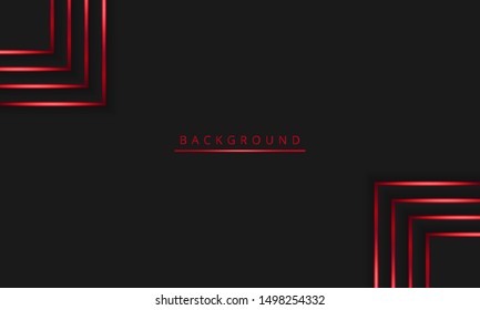 black background with glossy red line, futuristic wallpaper technology, can be used for backgrounds, banner, landing page, flyer. vector.