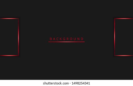black background with glossy red line, futuristic wallpaper technology, can be used for backgrounds, banner, landing page, flyer. vector.