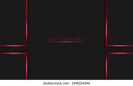 black background with glossy red line, futuristic wallpaper technology, can be used for backgrounds, banner, landing page, flyer. vector.