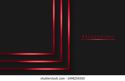 black background with glossy red line, futuristic wallpaper technology, can be used for backgrounds, banner, landing page, flyer. vector.