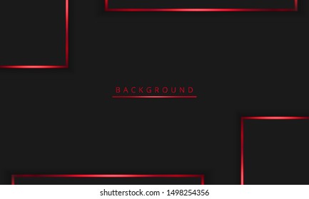 black background with glossy red line, futuristic wallpaper technology, can be used for backgrounds, banner, landing page, flyer. vector.