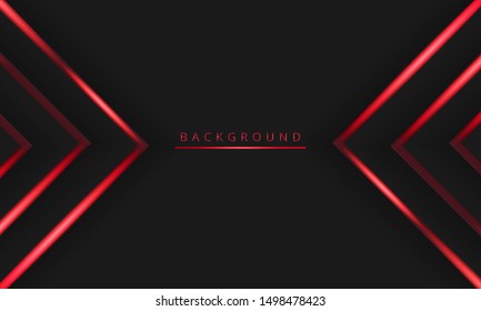 black background with glossy red line, futuristic wallpaper technology, can be used for backgrounds, banner, landing page, flyer. vector.