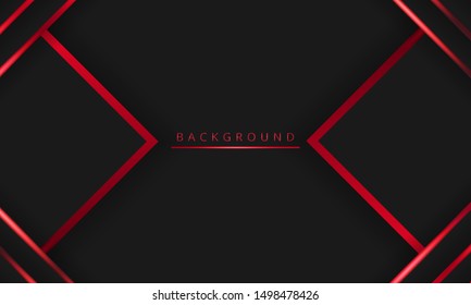 black background with glossy red line, futuristic wallpaper technology, can be used for backgrounds, banner, landing page, flyer. vector.