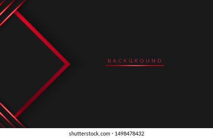 black background with glossy red line, futuristic wallpaper technology, can be used for backgrounds, banner, landing page, flyer. vector.