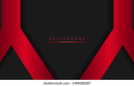 black background with glossy red line, futuristic wallpaper technology, can be used for backgrounds, banner, landing page, flyer. vector.