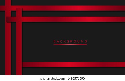 black background with glossy red line, futuristic wallpaper technology, can be used for backgrounds, banner, landing page, flyer. vector.