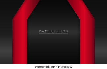 black background with glossy red line, futuristic wallpaper technology, can be used for backgrounds, banner, landing page, flyer. vector.