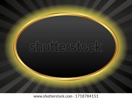 black background with glowing golden frame