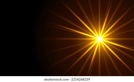 Black background with glowing light flare design