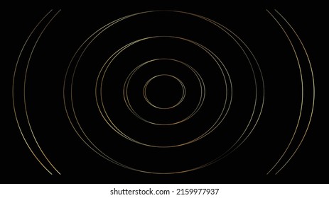 black background with gold circles