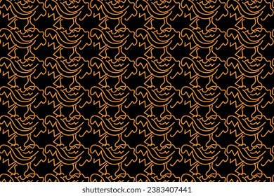 color de oro de fondo negro Vector dibujado a mano con un patrón de formas orgánicas abstractas mínimo sin costuras. Collage contemporáneo print. Plantilla de diseño de moda