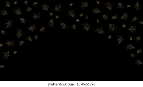 black background with gold leaves