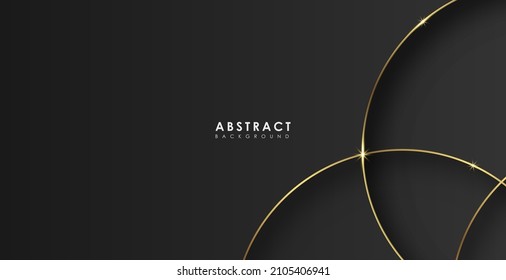 Black background with gold line and round shape