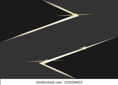 Black background with gold line shape
