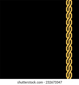 Black background with gold ornament.