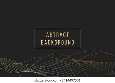 black background gold pattern line