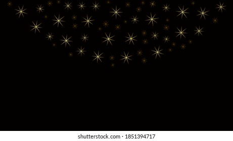 black background, with gold star