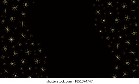 black background, with gold star