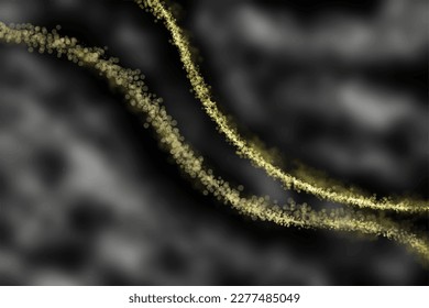 schwarzer Hintergrund mit goldenem Trimm und unscharfem Effekt