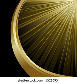 Black  background with gold wave.