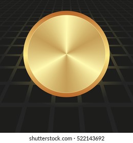 black background with golden banner