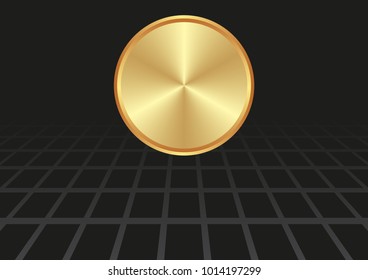 black background with golden plate