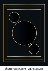 Black background with golden rectangles squares