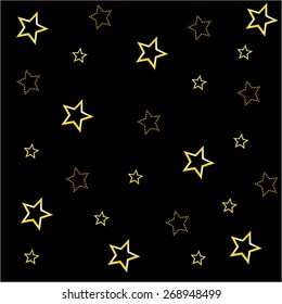 black background with golden stars
